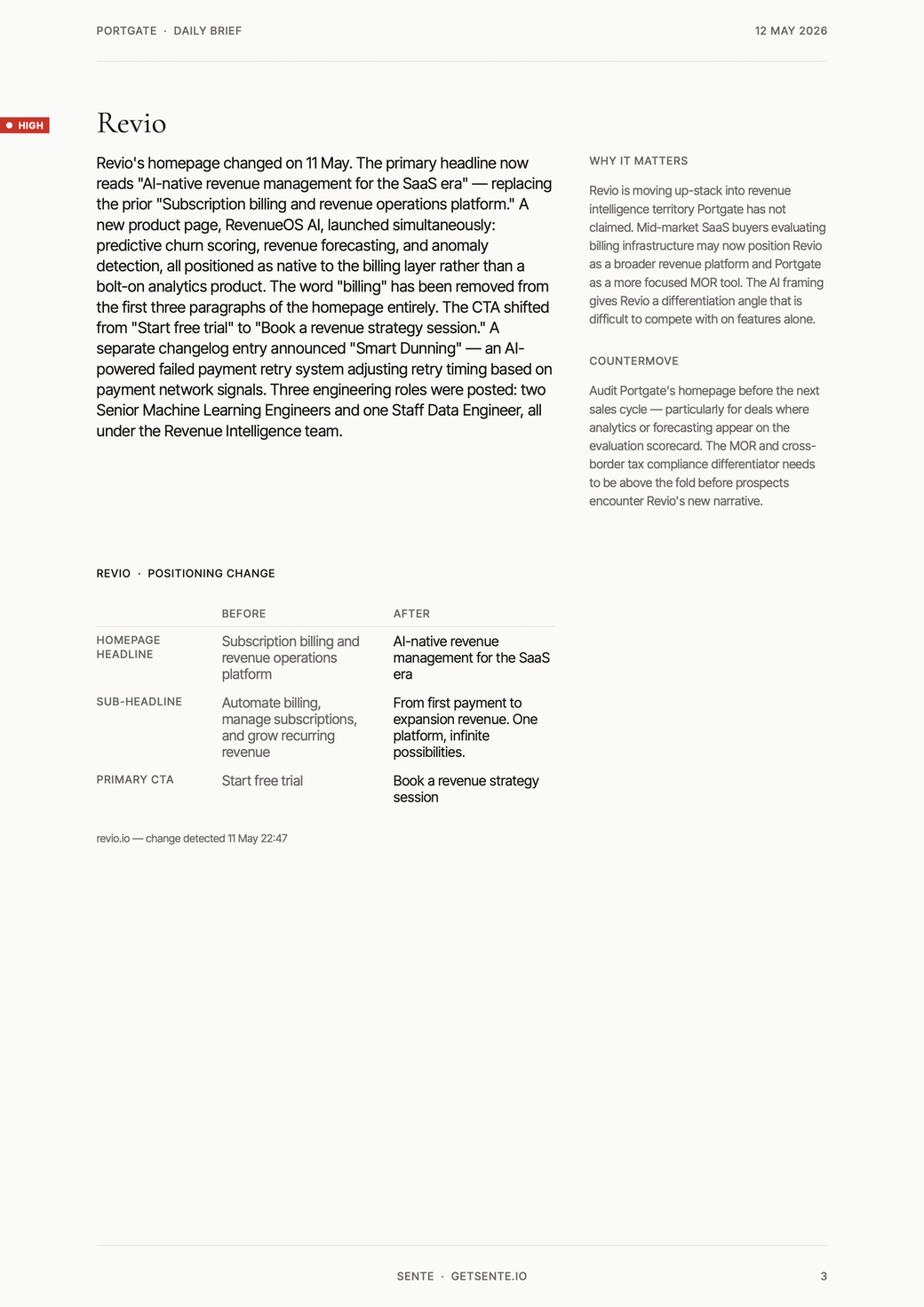 Sample Sente Brief